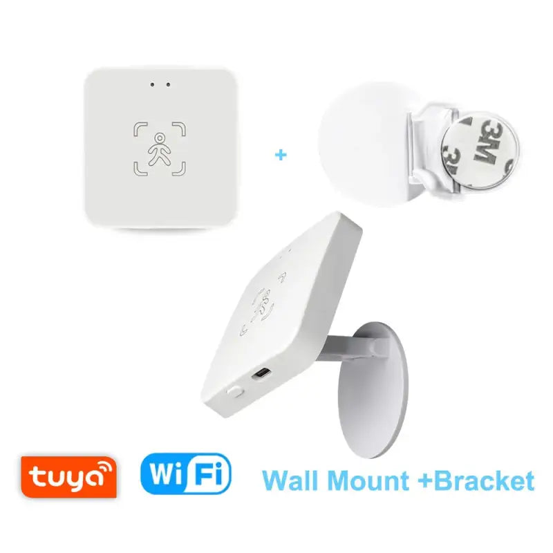 the wall mount bracket with a white cover and a white wall bracket