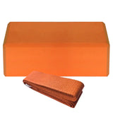 a large orange box with a brown cloth