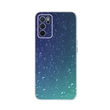 the water droplets on the glass phone case