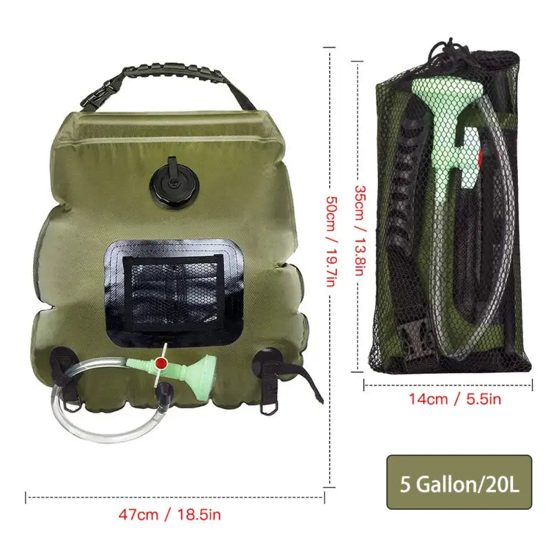 the waterproof backpack with a water bladder and a bottle