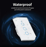 Waterproof glass panel touch switch.