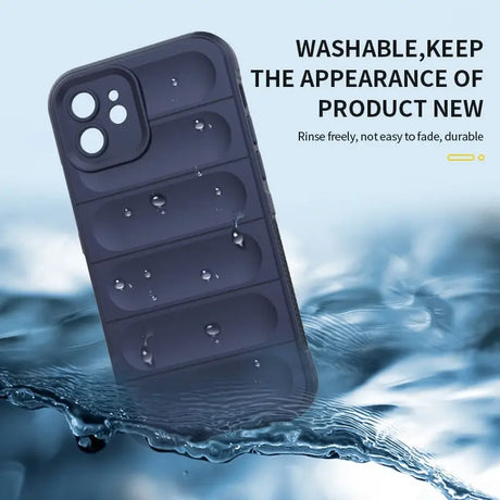 The waterproof phone case is made from flexible silicon