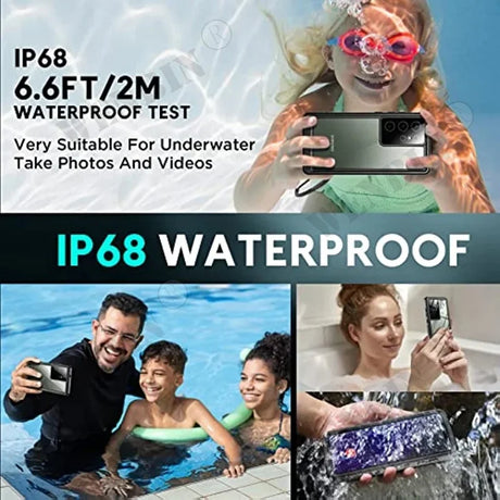 Waterproof smartphone with IP68 rating for underwater photography and videography.