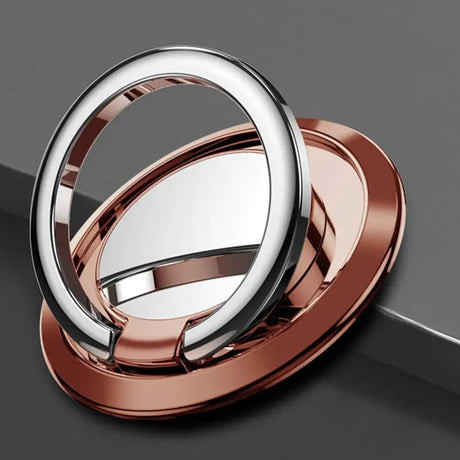 a wedding ring with a rose gold band