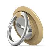 two gold and silver wedding rings