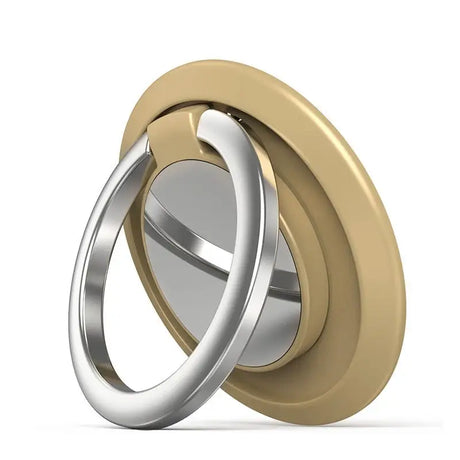 two gold and silver wedding rings