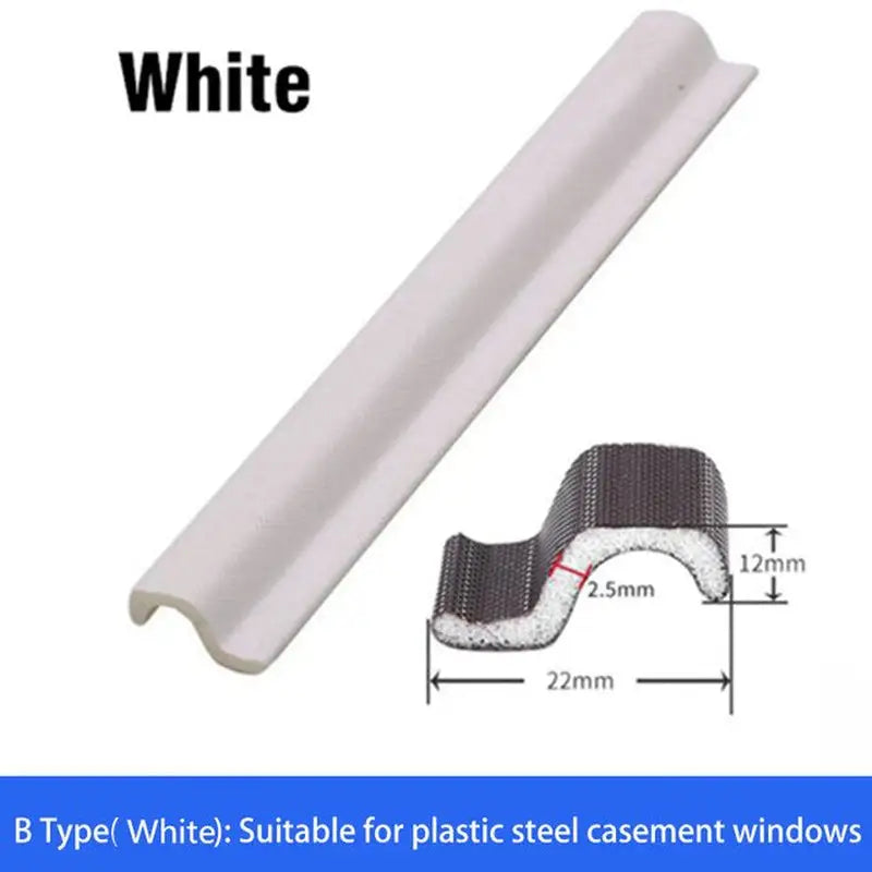 white plastic window seal sealer