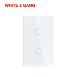 white 2 gangs wall switch with 2 gangs