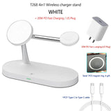 White 4-in-1 wireless charging stand.