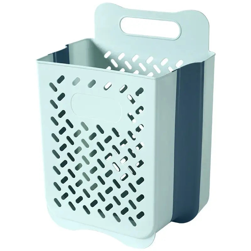 a white plastic basket with a handle