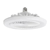 A white bathroom exhaust fan with a white light