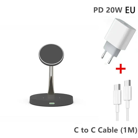 the charger and cable connected to a phone