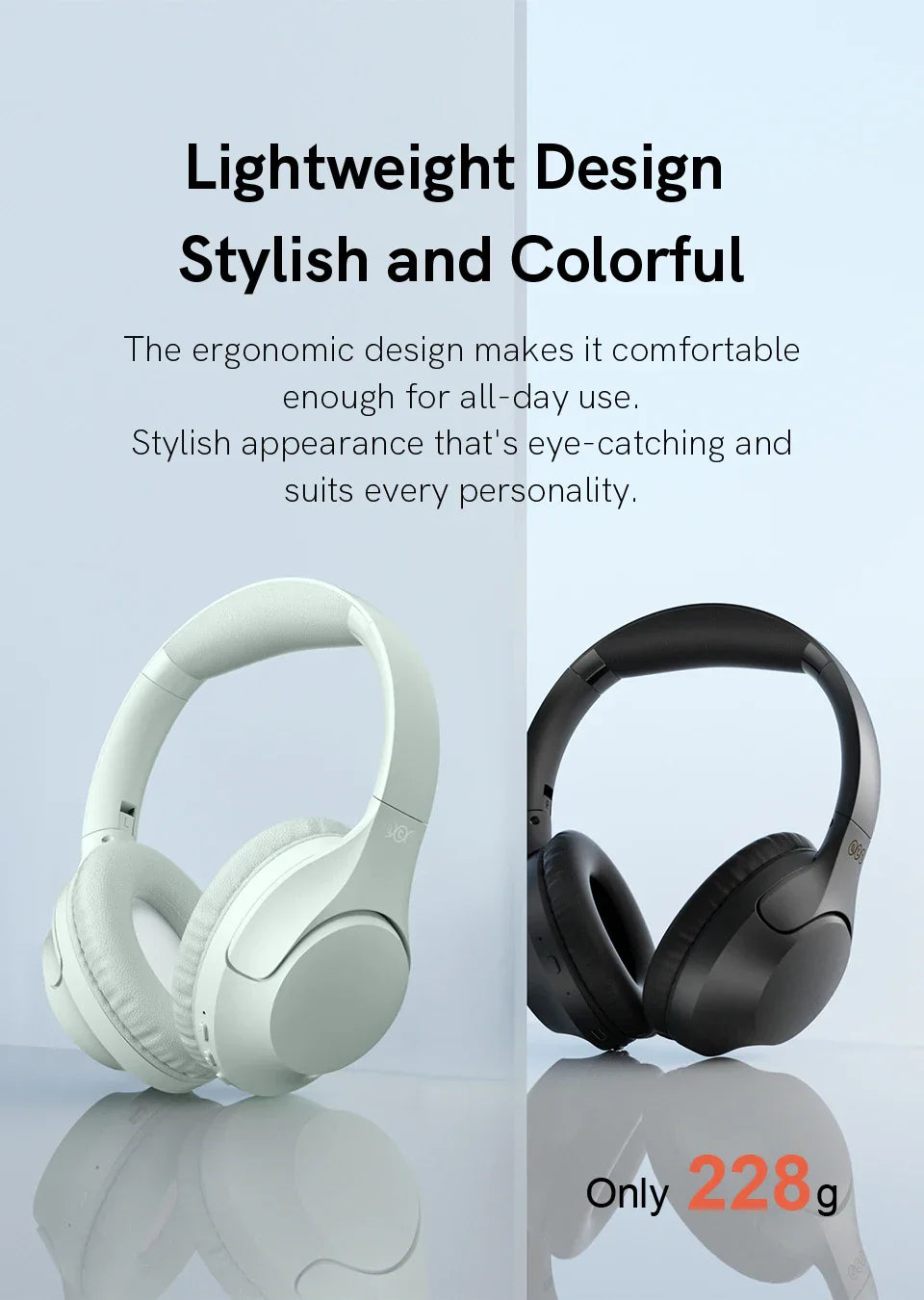 White and black headphones.