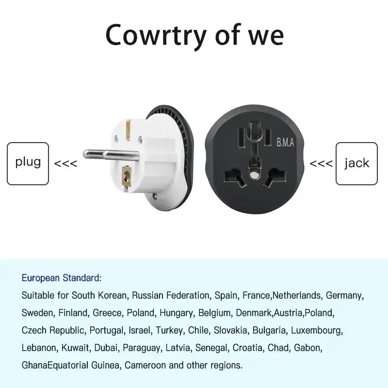 A white and black plug with the words’ovr ’