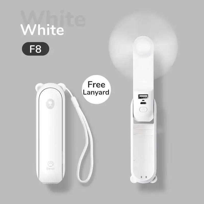 a white and black product with the text white f