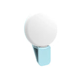 a white and blue light on a white background