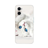 a white cat with blue eyes phone case