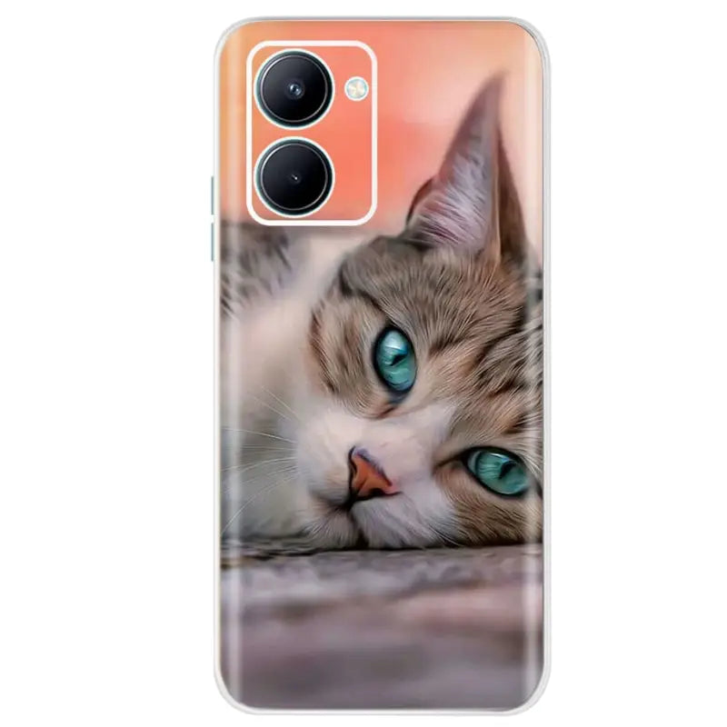 a cat with blue eyes phone case