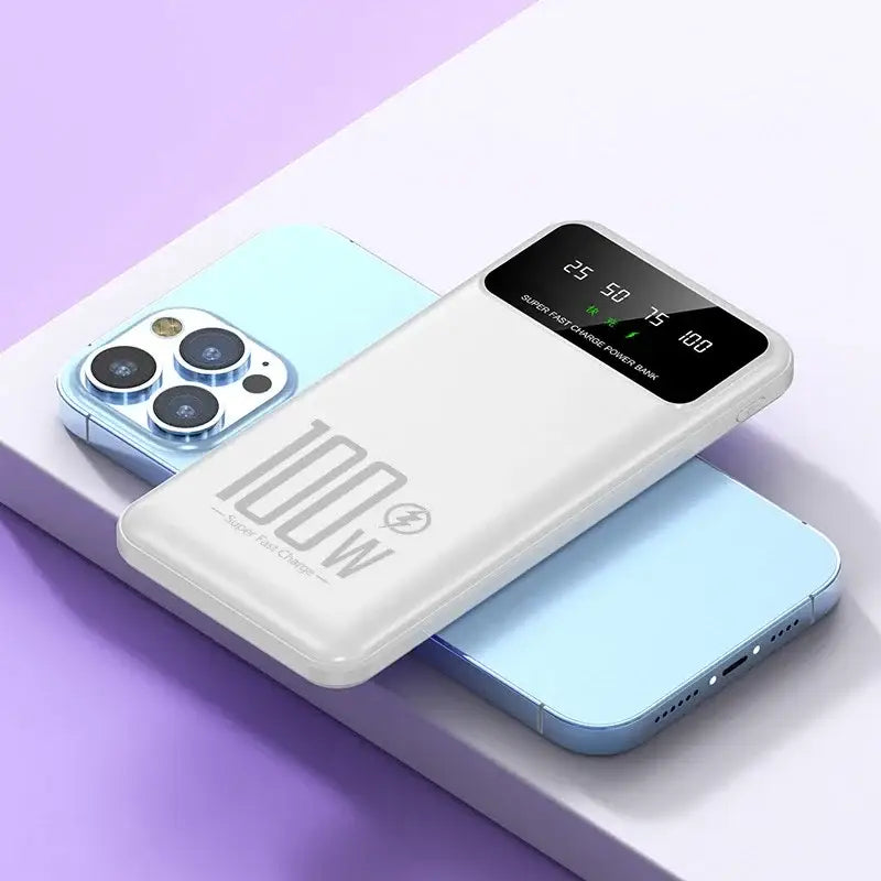 a white and blue iphone case with a camera