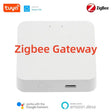 A white box with a red text that says zigbee gateway