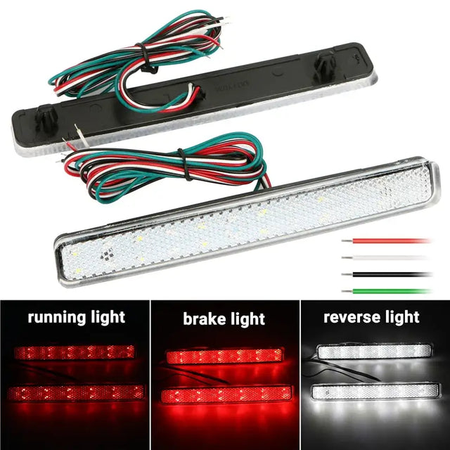 2x red white led brake light for bmw s - class sedan sedan sedan