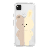 a clear case with a cartoon bear on it