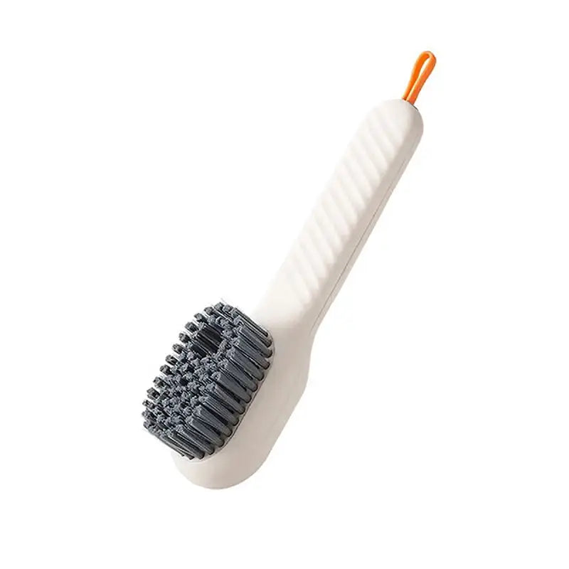 a tooth brush with a white handle