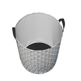 a white bucket with a black handle