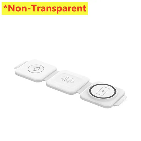 A white button with the words no transparent on it