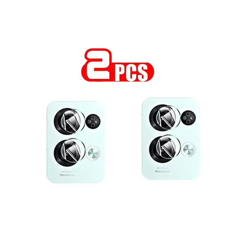 two white buttons with the words ps on them