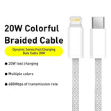 a white cable with a braided cable attached to it