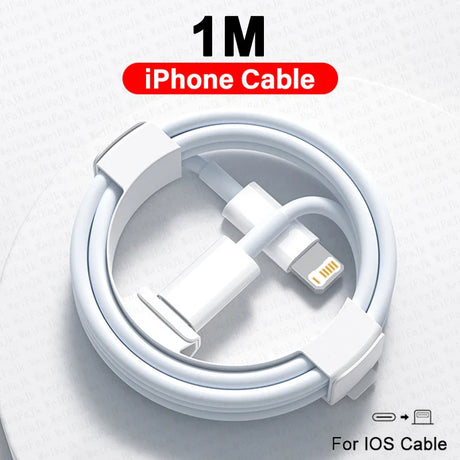 White Lightning cable for iPhone with a 1-meter length.