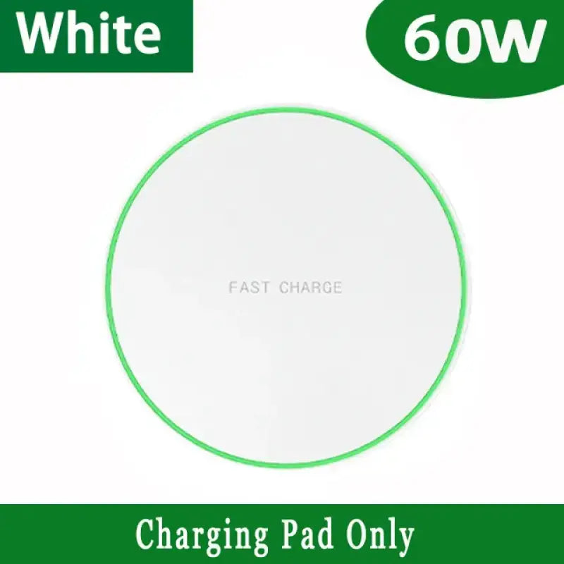 white charge pad for charging your phone