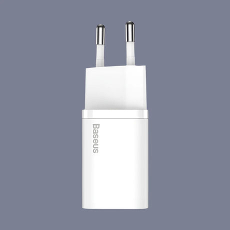 a white charger with two usb ports attached to it