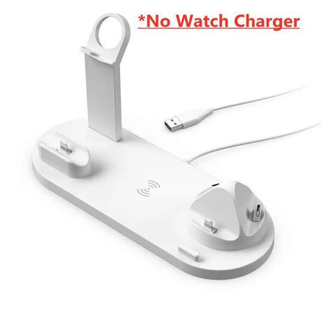 a white charging station with a usb and a usb cable