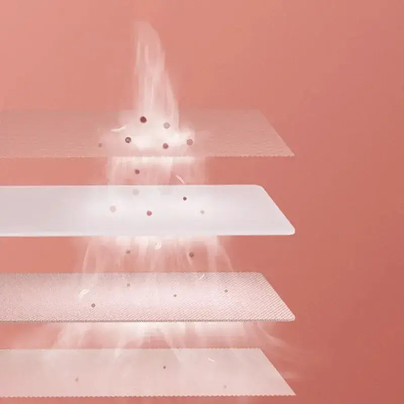 a white christmas tree with a pink background