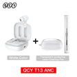 A white color and a clear case with a pair of earphones