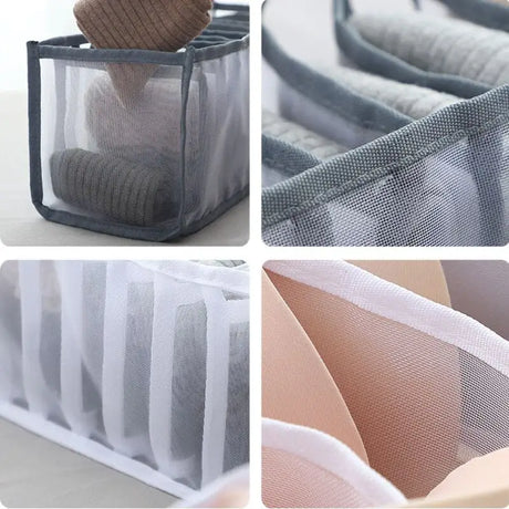 a close up of a collage of pictures of a mesh bag