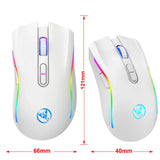 T69 Wireless 2.4Ghz Gaming Mouse - 4800Dpi Rechargeable Ergonomic Mouse For Laptop & PC Computer Gamer