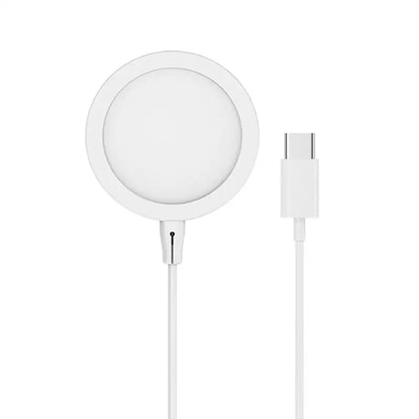 a white wall light with a cable attached