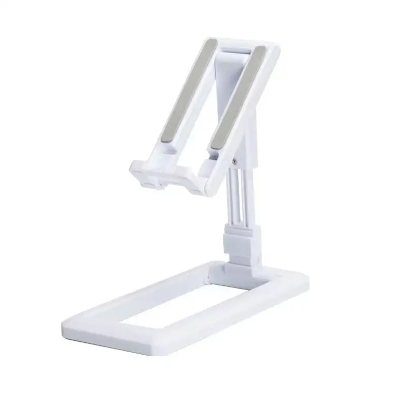 the white desk lamp is on a white stand