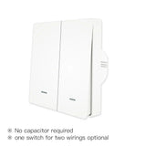 White double light switch.