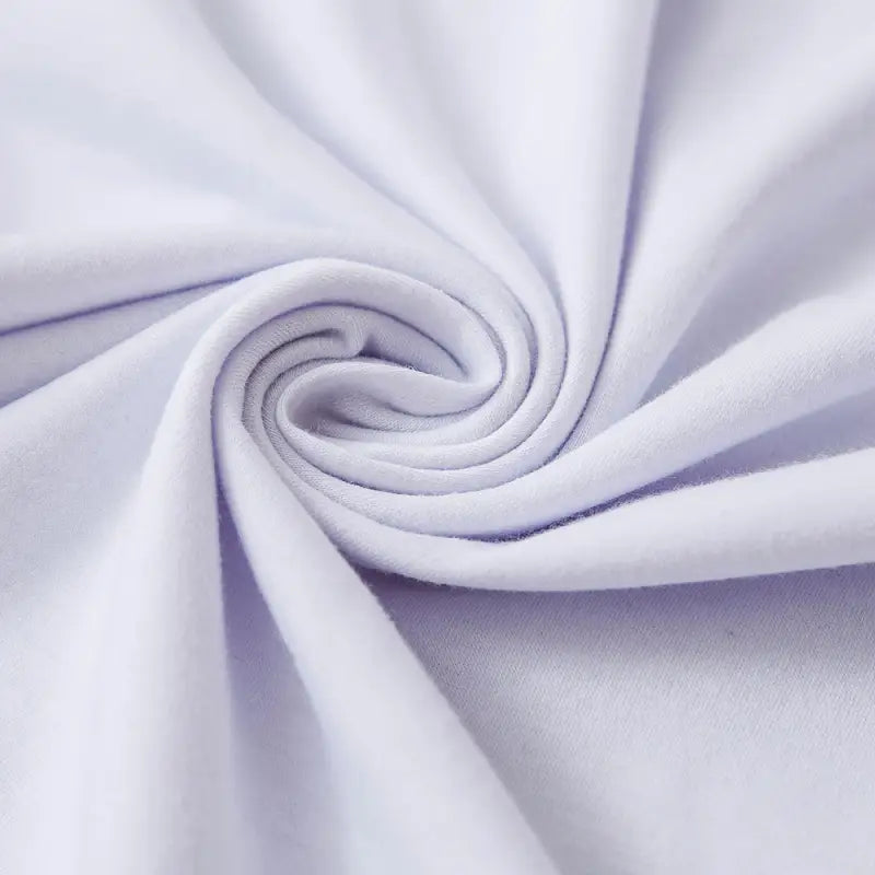 a white fabric with a spiral design