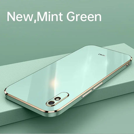 A white and gold iphone with the new nir screen