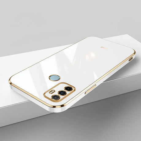 White and gold smartphone case.