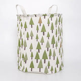 a white and green christmas tree storage bag