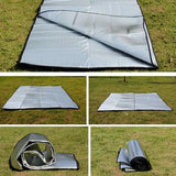 a close up of a collage of photos of a tarp and a tent