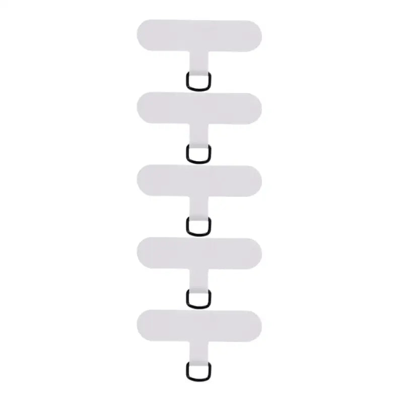 a white plastic hanger with four hooks
