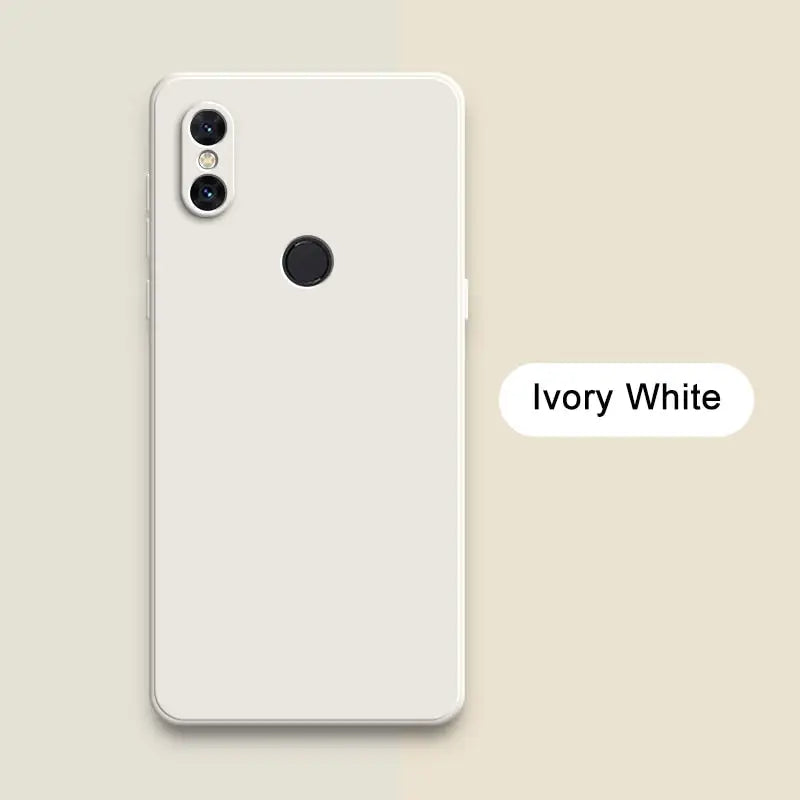 a white iphone with the text ivory white on it