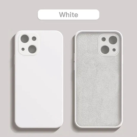 the iphone 11 case is a white, with a silver glitter finish